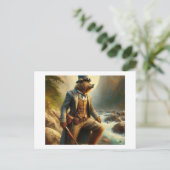 Carte Postale Ours à vapeur, (Debout devant)