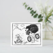 Carte Postale ours à vélo (Debout devant)