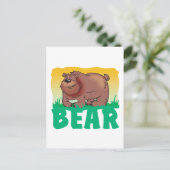 Carte Postale Ours amical pour enfant (Debout devant)