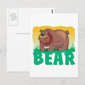 Carte Postale Ours amical pour enfant (Devant / Derrière)