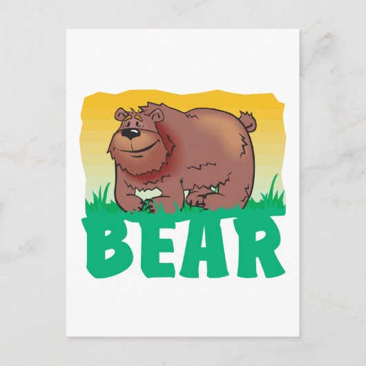 Carte Postale Ours amical pour enfant (Devant)
