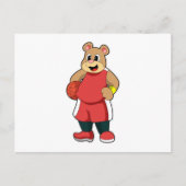 Carte Postale Ours au basket-ball (Devant)