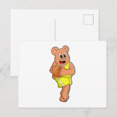 Carte Postale Ours au basket-ball (Devant / Derrière)