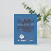 Carte Postale Ours au clair de lune - Mount Rainier, Washington (Debout devant)