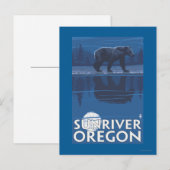 Carte Postale Ours au clair de lune - Sun River, Oregon (Devant / Derrière)