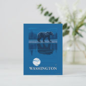 Carte Postale Ours au clair de lune - Washington (Debout devant)
