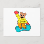 Carte Postale Ours au snowboard (Devant)