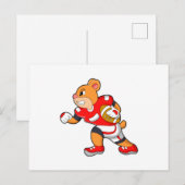 Carte Postale Ours au sport de football (Devant / Derrière)