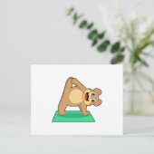 Carte Postale Ours au Yoga Fitness (Debout devant)