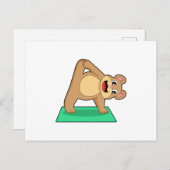 Carte Postale Ours au Yoga Fitness (Devant / Derrière)