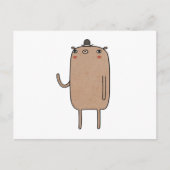 Carte Postale Ours avec Casquette (Devant)