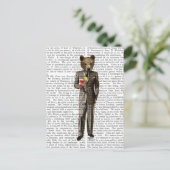 Carte Postale Ours avec Cocktail (Debout devant)