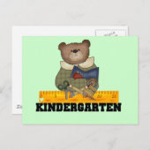 Carte Postale Ours avec la règle Kindergarten Tshirts et cadeaux (Devant / Derrière)