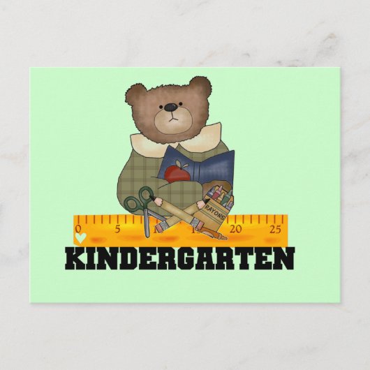 Carte Postale Ours avec la règle Kindergarten Tshirts et cadeaux (Devant)