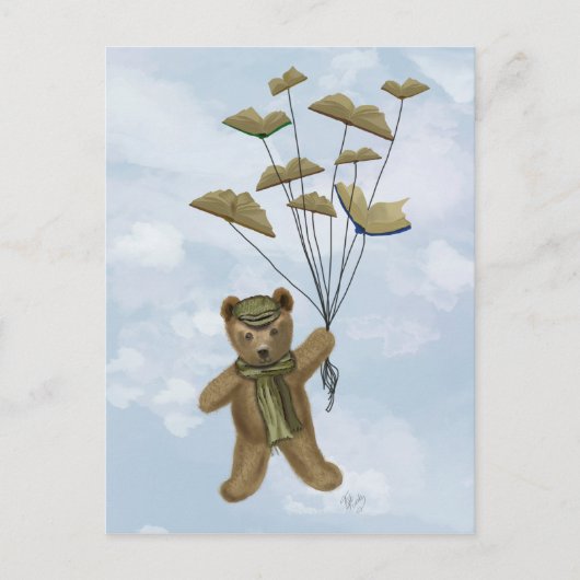 Carte Postale Ours avec papillons du livre 3 (Devant)