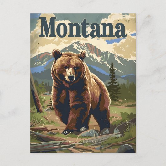 Carte Postale Ours Brown du Montana (Devant)