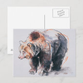 Carte Postale Ours Brown européen 2001 (Devant / Derrière)