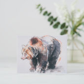 Carte Postale Ours Brown européen 2001 (Debout devant)