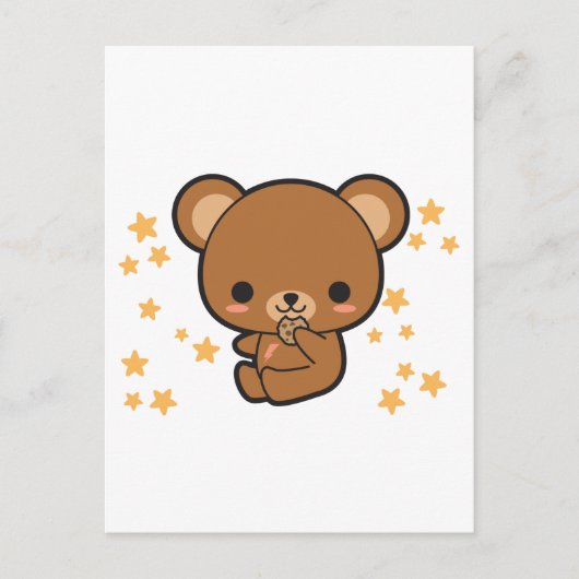 Carte Postale Ours Brown Kawaii (Devant)