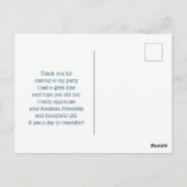 Carte Postale Ours Brown mignon avec Merci Fleur Jaune (Dos)