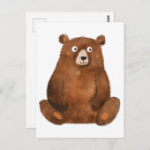 Carte Postale Ours brun mou (Devant / Derrière)