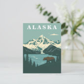 Carte Postale Ours Brun Retraite Alaska (Debout devant)