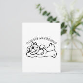 Carte Postale Ours d'anniversaire (Debout devant)