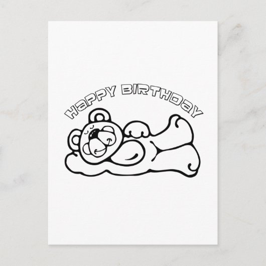 Carte Postale Ours d'anniversaire (Devant)