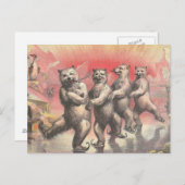 Carte Postale Ours dansants (Devant / Derrière)