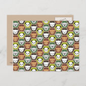 Carte Postale Ours d'automne de Kawaii (Devant / Derrière)