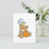 Carte Postale Ours de basketball mignon (Debout devant)