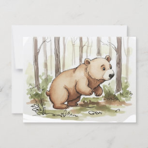 Carte Postale Ours de bébé