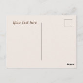 Carte Postale Ours de café mignon ajouter du texte Merci  (Dos)