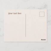 Carte Postale Ours de café mignon ajouter du texte Merci (Dos)
