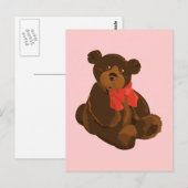 Carte Postale Ours de caricature mignon (Devant / Derrière)