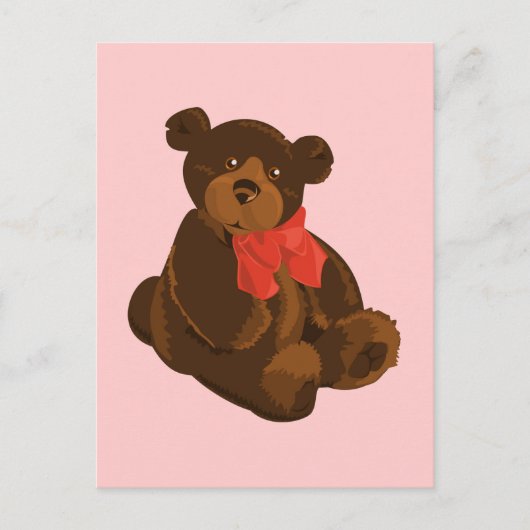 Carte Postale Ours de caricature mignon (Devant)
