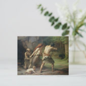 Carte Postale Ours de chasse préhistoriques, 1832 (Debout devant)