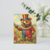 Carte Postale Ours de cirque adorable (Debout devant)