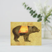 Carte Postale ours de cirque vintage (Debout devant)