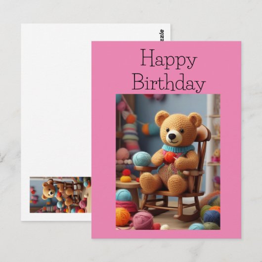 Carte Postale Ours de fil (Devant / Derrière)