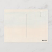 Carte Postale Ours de fille avec robe bleue plaid et ballon (Dos)