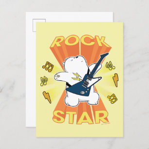 Carte Postale Ours de glace - Rock Star