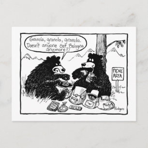Carte Postale ours de granola
