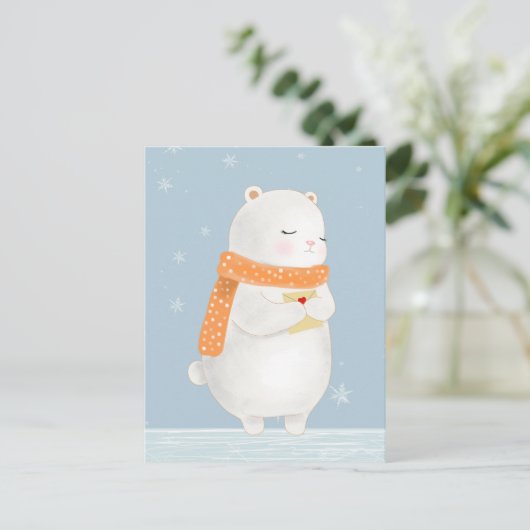 Carte Postale Ours de Kawaii (Debout devant)