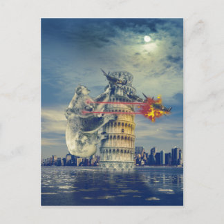 Carte Postale Ours de koala de tour de Pise drôle