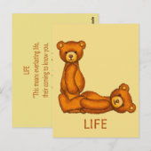 Carte Postale Ours de la Bible ~ Écriture de vie éternelle (Devant / Derrière)