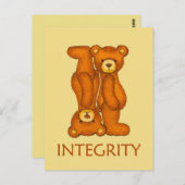 Carte Postale Ours de la Bible ~ Écriture d'intégrité (Devant / Derrière)