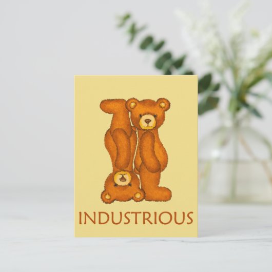 Carte Postale Ours de la Bible ~ Écriture Industrielle (Debout devant)