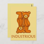 Carte Postale Ours de la Bible ~ Écriture Industrielle (Devant / Derrière)