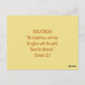 Carte Postale Ours de la Bible ~ Écriture Industrielle (Dos)